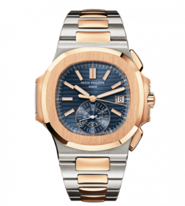 Nautilus 5980 Stainless Steel / Rose Gold / Blue