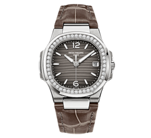 Nautilus 7010 White Gold / Smoke Gray / Strap